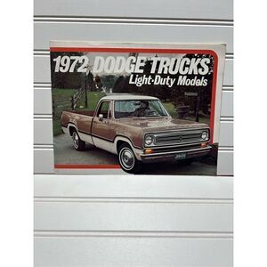 1972 Dodge Trucks Light-Duty Models Original Factory Dealership Brochure
